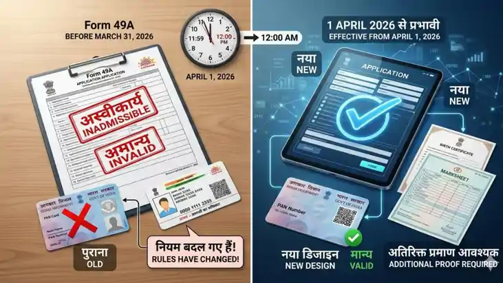 1 अप्रैल 2026 से ,आधार से नहीं बनेगी बात,पैन एप्लिकेशन के नियमों में बड़ा बदलाव